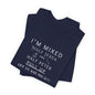I'm Mixed (White Letters) - Unisex Jersey Short Sleeve Tee - Ladies