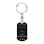 To My Son | Dog Tag w/ Swivel Keychain | Mom