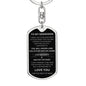 To My Grandson | Dog Tag w/ Swivel Keychain | Silver