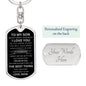 To My Son | Dog Tag w/ Swivel Keychain | Mom