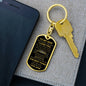 To My Son | Dog Tag w/ Swivel Keychain | Mom