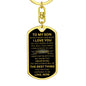 To My Son | Dog Tag w/ Swivel Keychain | Mom