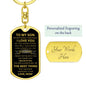 To My Son | Dog Tag w/ Swivel Keychain | Mom