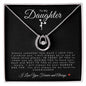 To My Daughter | Lucky In Love Necklace | Cheerleader