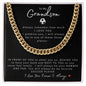 To My Grandson | Cuban Link Chain | Soccer