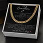 To My Grandson | Cuban Link Chain | Football