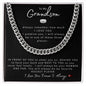 To My Grandson | Cuban Link Chain | Hockey