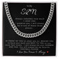 To My Son | Cuban Link Chain | Football