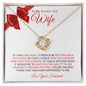 To My Smokin' Hot Wife - Love Knot Necklace (VDay)