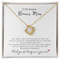 To My Amazing Bonus Mom | Love Knot Necklace | Son-In-Law