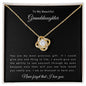To My Beautiful Granddaughter | Love Knot Necklace
