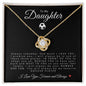 To My Daughter | Love Knot Necklace | Soccer