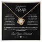 To My Beautiful Wife | Love Knot Necklace