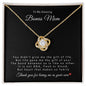 To My Amazing Bonus Mom | Love Knot Necklace
