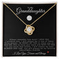 To My Granddaughter | Love Knot Necklace | Volleyball