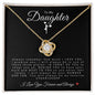 To My Daughter | Love Knot Necklace | Cheerleader