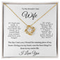 To My Smokin' Hot Wife | Love Knot Necklace