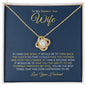 To My Smokin' Hot Wife | Love Knot Necklace