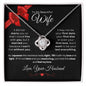 To My Beautiful Wife - Love Knot Necklace (VDay)