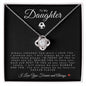 To My Daughter | Love Knot Necklace | Soccer