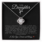 To My Daughter | Love Knot Necklace | Cheerleader