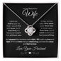 To My Beautiful Wife | Love Knot Necklace