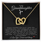 To My Granddaughter | Interlocking Hearts Necklace | Cheerleader