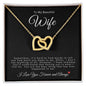 To My Beautiful Wife | Interlocking Hearts Necklace