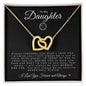 To My Daughter | Interlocking Hearts Necklace | Basketball