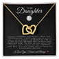 To My Daughter | Interlocking Hearts Necklace | Volleyball