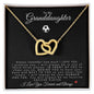 To My Granddaughter | Interlocking Hearts Necklace | Soccer