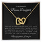 To My Beautiful Bonus Daughter | Interlocking Hearts Necklace