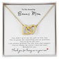 To My Amazing Bonus Mom | Interlocking Hearts Necklace | Daughter-In-Law