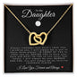 To My Daughter | Interlocking Hearts Necklace | Lacrosse