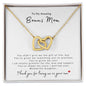 To My Amazing Bonus Mom | Interlocking Hearts Necklace | Son-In-Law