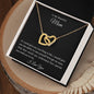 To My Beautiful Mom | Interlocking Hearts Necklace