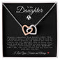 To My Daughter | Interlocking Hearts Necklace | Soccer