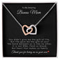 To My Amazing Bonus Mom | Interlocking Hearts Necklace