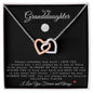 To My Granddaughter | Interlocking Hearts Necklace | Volleyball