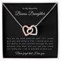 To My Beautiful Bonus Daughter | Interlocking Hearts Necklace