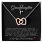 To My Granddaughter | Interlocking Hearts Necklace | Cheerleader