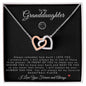 To My Granddaughter | Interlocking Hearts Necklace | Basketball