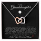 To My Granddaughter | Interlocking Hearts Necklace | Lacrosse