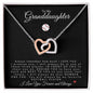 To My Granddaughter | Interlocking Hearts Necklace | Softball