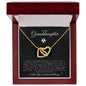 To My Granddaughter | Interlocking Hearts Necklace | Soccer