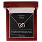 To My Beautiful Mom | Interlocking Hearts Necklace