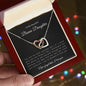 To My Beautiful Bonus Daughter | Interlocking Hearts Necklace