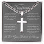 To My Boyfriend | Artisan Cross Necklace on Cuban Chain