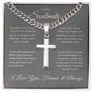 To My Soulmate | Artisan Cross Necklace on Cuban Chain