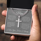 To My Man | Artisan Cross Necklace on Cuban Chain